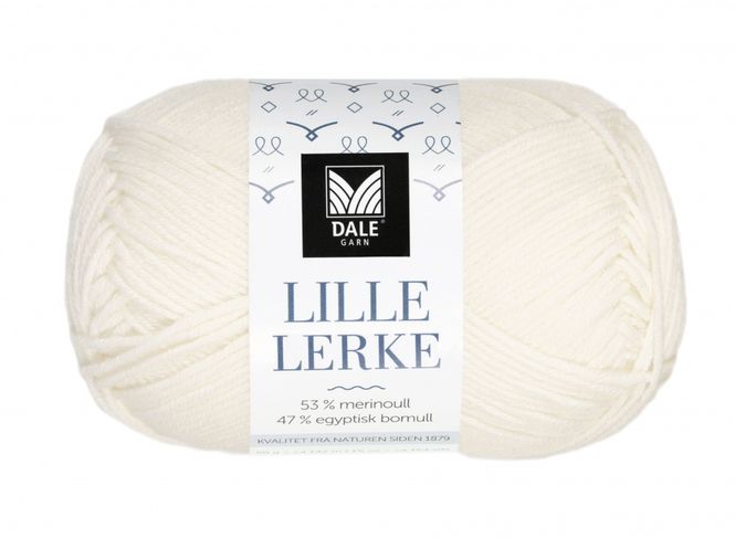 Hovedbilde 0020 Ubleket Hvit - Dale Garn, Lille Lerke
