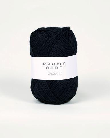 Hovedbilde B36 Sort - Rauma Garn, Babygarn