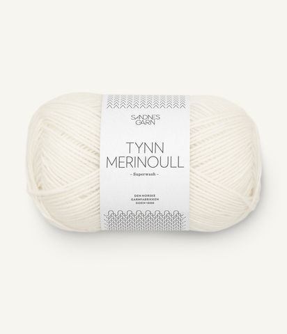 Hovedbilde 1002 White - Sandnes Garn, Tynn Merinoull