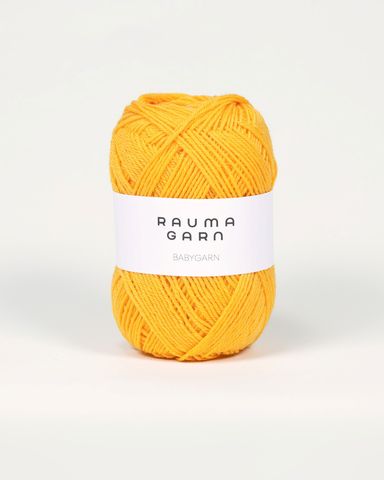 Hovedbilde B50 M&oslash;rk Gul - Rauma Garn, Babygarn