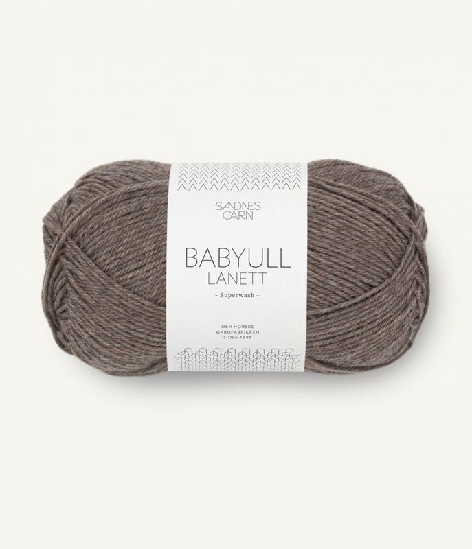 2652 Brown Melange - Sandnes Garn, Babyull Lanett