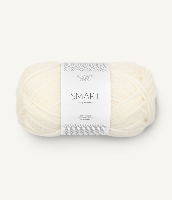 Hovedbilde 1002 White - Sandnes Garn, Smart