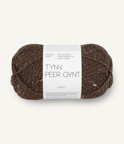 3085 Dark Brown/Brown Tweed - Sandnes Garn, Tynn Peer Gynt