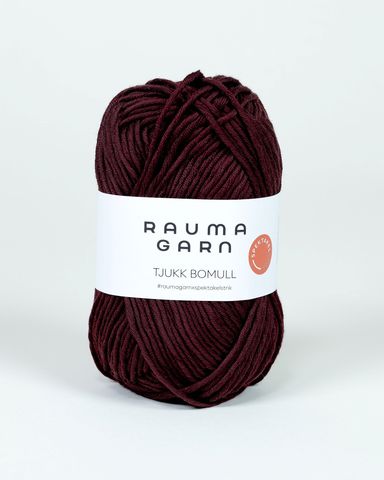 Hovedbilde 350 Aubergine - Rauma Garn, Tjukk Bomull