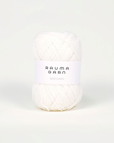 Hovedbilde B10 Hvit - Rauma Garn, Babygarn