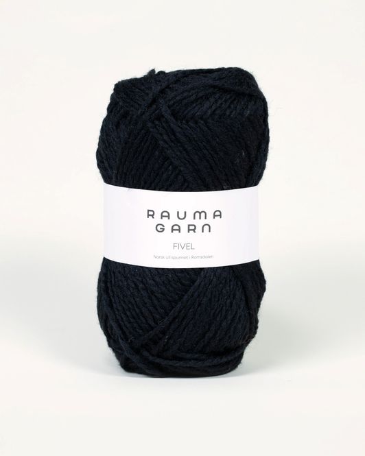 Hovedbilde 36 Svart - Rauma Garn, Fivel