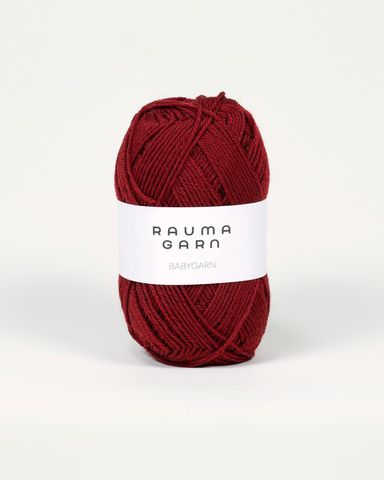 Hovedbilde B28 Burgunder - Rauma Garn, Babygarn