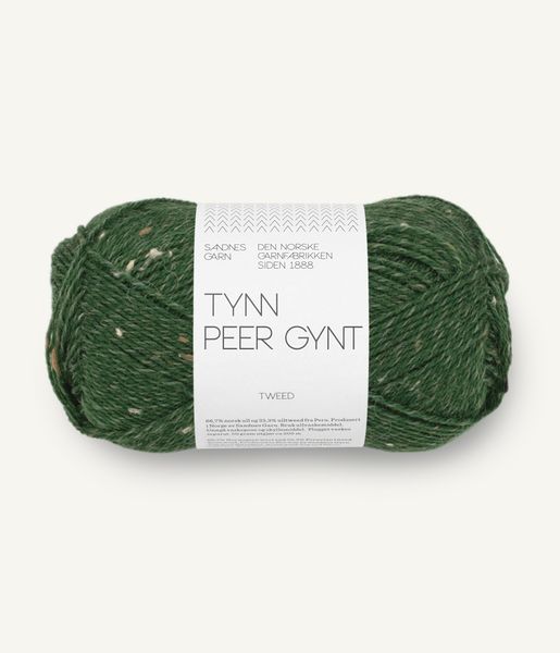 8085 Forest Green/Brown Tweed - Sandnes Garn, Tynn Peer Gynt