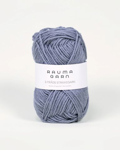 Hovedbilde 1287 Bl&aring;gr&aring; - Rauma Garn, 3-tr&aring;ds Strikkegarn