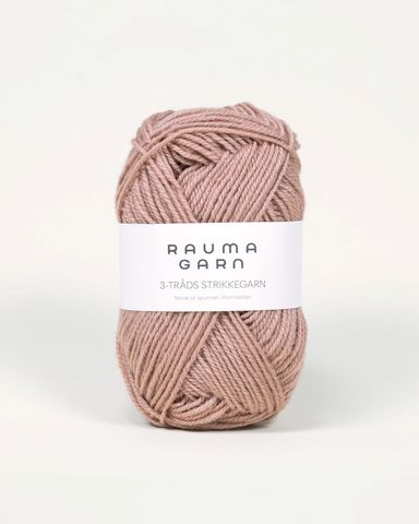 Hovedbilde 1487 Beige - Rauma Garn, 3-tr&aring;ds Strikkegarn
